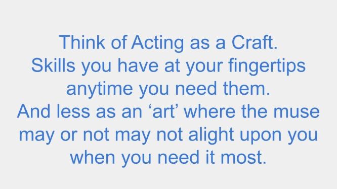 Acting as a Craft. [3029]